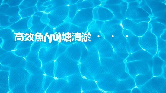 高效魚(yú)塘清淤，巴洛仕設(shè)備助力生態(tài)養(yǎng)殖
